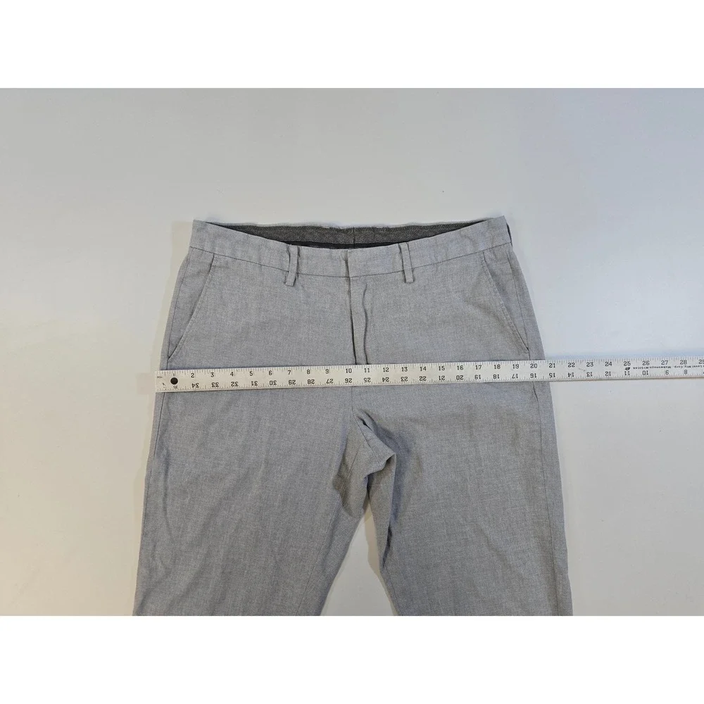 J.Crew Bowery Slim Fit Dress Pants‎ Mens 34x31 Grey 100% Cotton Trousers